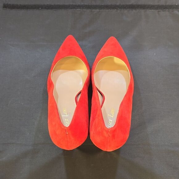 BRAND NEW ESSEX LANE SUEDE EL-DENY POINTED TOE LOW HEEL SLIP-ON PUMP - Picture 6 of 16